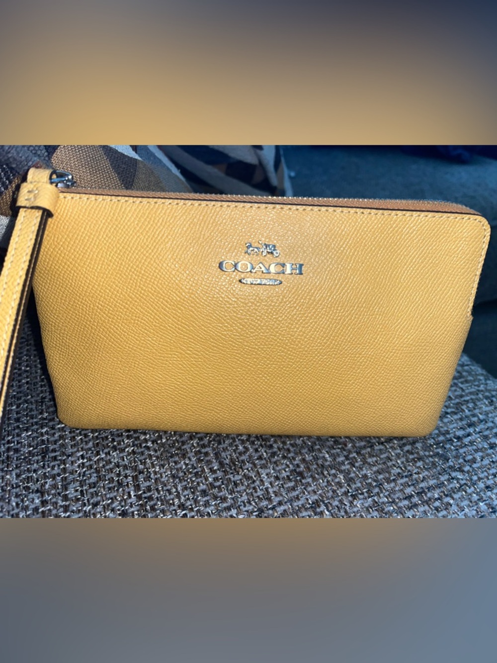 Coach Yellow Wristlet